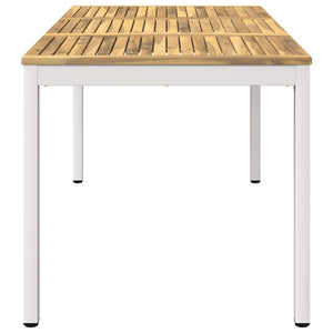Τραπέζι δείπνου κήπου Λευκό 141 x 80,5 x 75 εκ - Pakobazaar