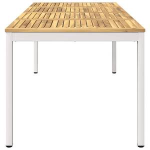 Τραπέζι δείπνου κήπου Λευκό 147 x 88,5 x 75 εκ - Pakobazaar