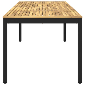 Τραπέζι δείπνου κήπου Λευκό και Μαύρο 180 x 88,5 x 75 εκ