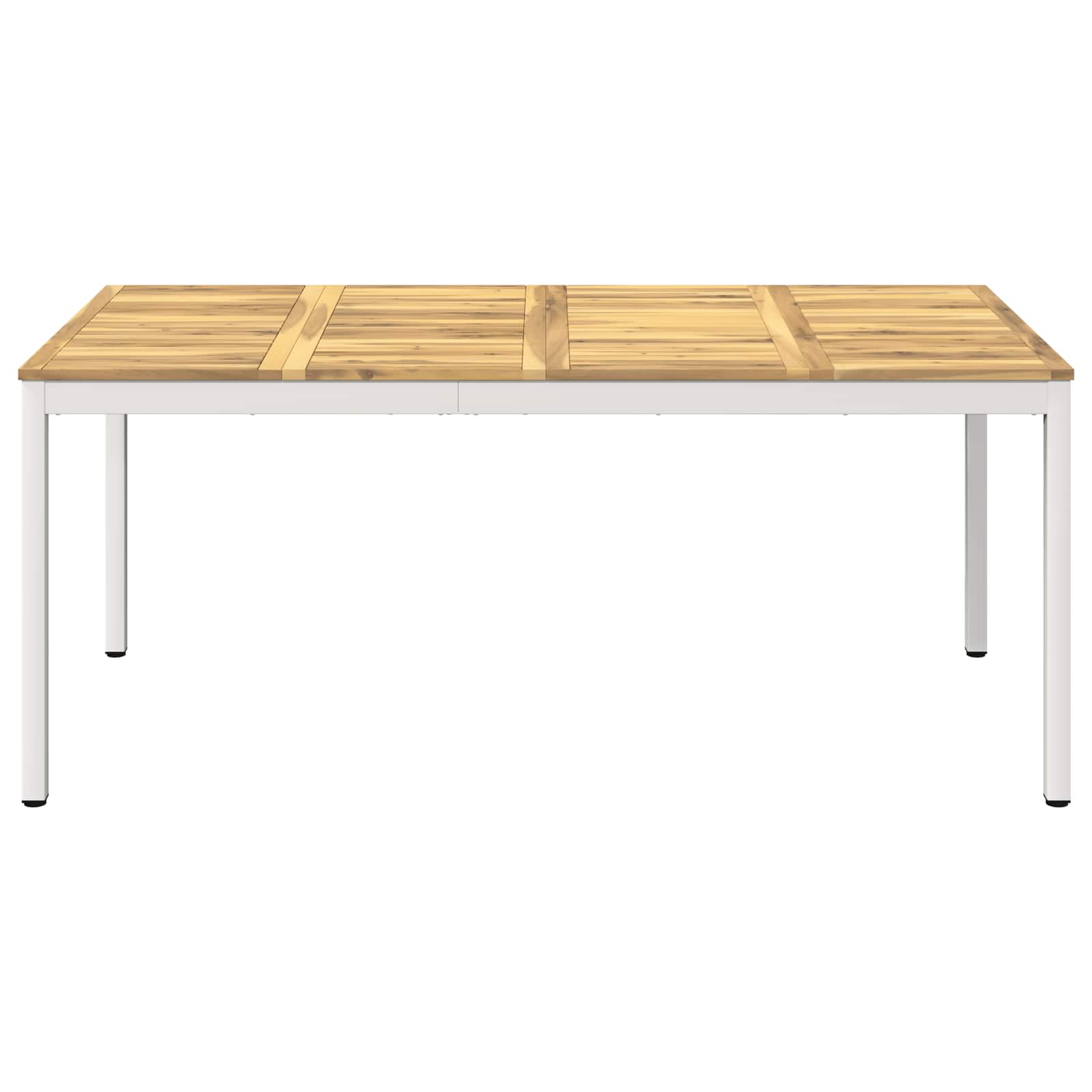 Τραπέζι δείπνου κήπου Λευκό 180 x 88,5 x 75 εκ