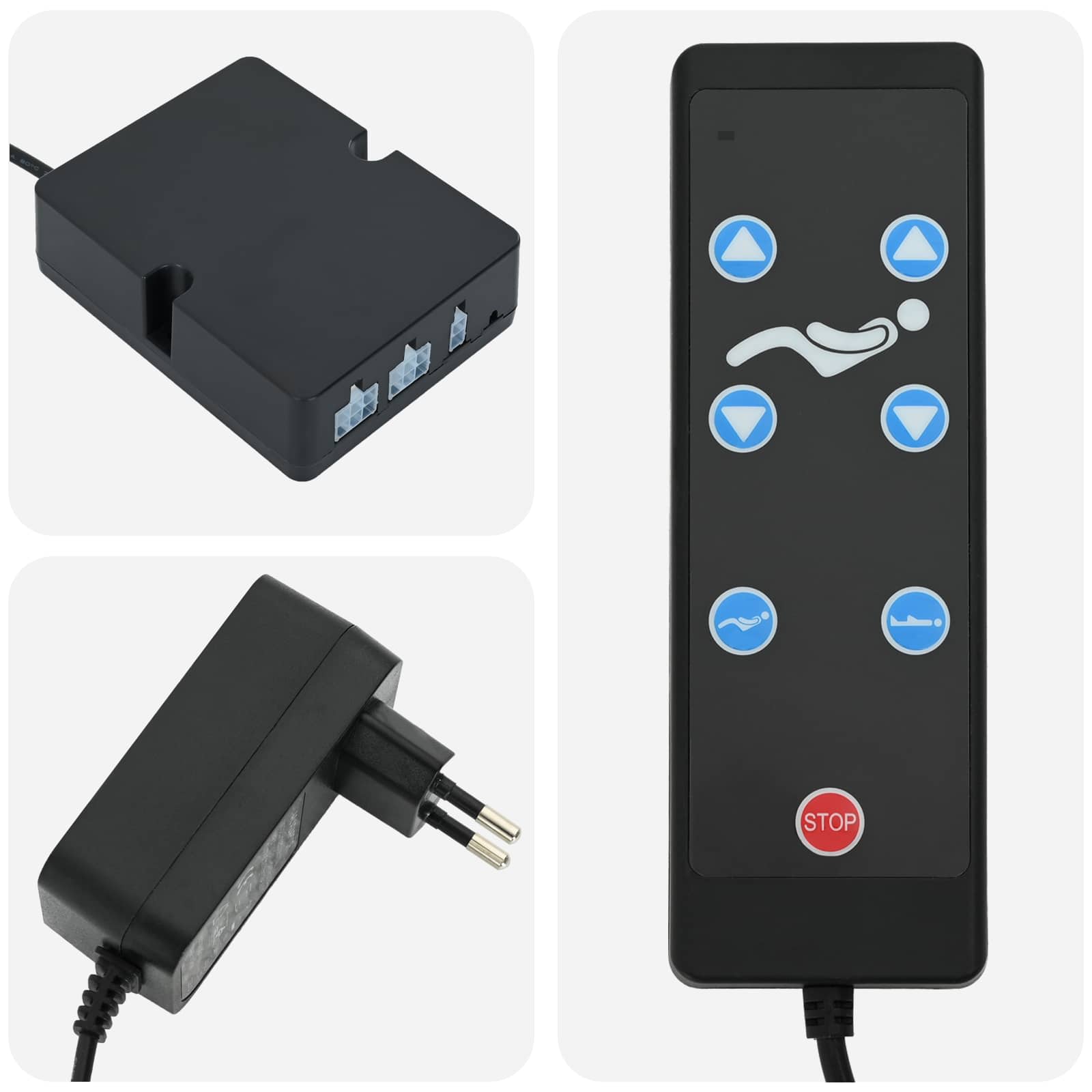 Ηλεκτρικό Ρυθμιζόμενο Στήριγμα Κρεβατιού Λευκό 107 x 203 cm