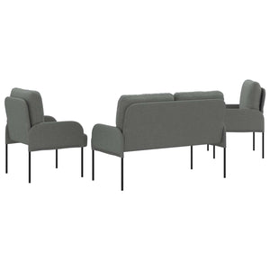 Σετ Καναπέ 3 pcs Σκούρο Γκρι 115 x 56 x 80 εκ Κόντρα πλακέ - Pakobazaar
