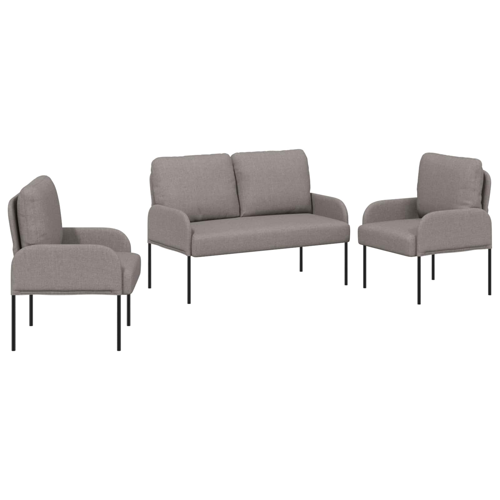 Σετ Καναπέ 3 pcs Taupe 115 x 56 x 80 εκ Κόντρα πλακέ - Pakobazaar