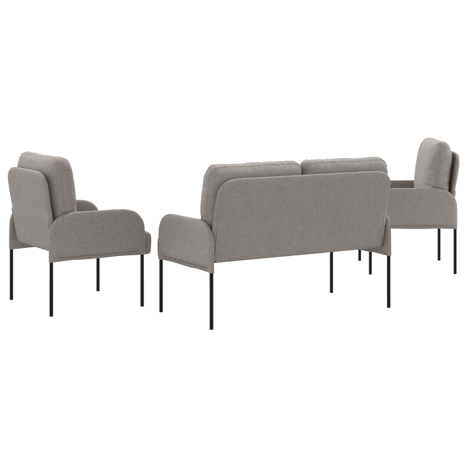 Σετ Καναπέ 3 pcs Taupe 115 x 56 x 80 εκ Κόντρα πλακέ - Pakobazaar