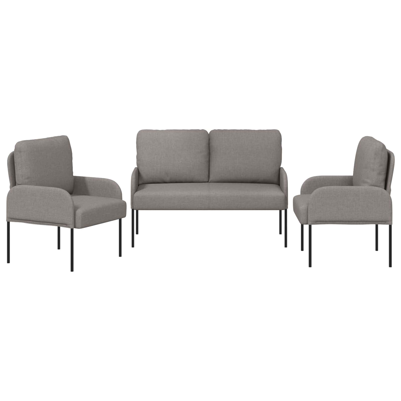 Σετ Καναπέ 3 pcs Taupe 115 x 56 x 80 εκ Κόντρα πλακέ - Pakobazaar