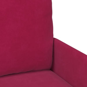 Σετ Καναπέ 3 pcs Κόκκινο 115 x 56 x 80 εκ Κόντρα πλακέ - Pakobazaar