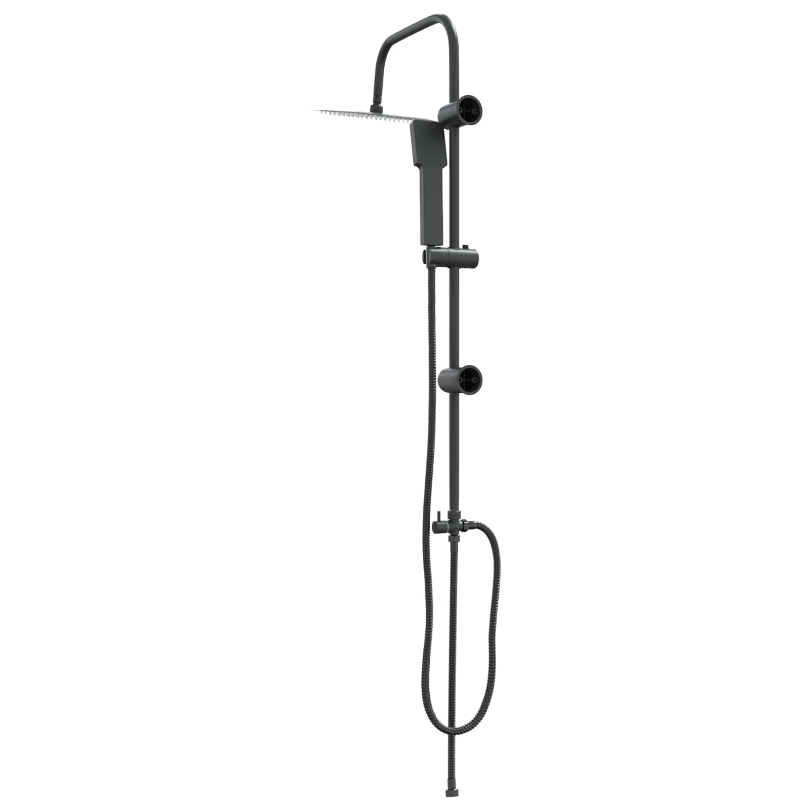 Σετ Κεφαλής Ντους Μαύρο 47 x 20 x 95 εκ. Ανοξείδωτο ατσάλι - Pakobazaar