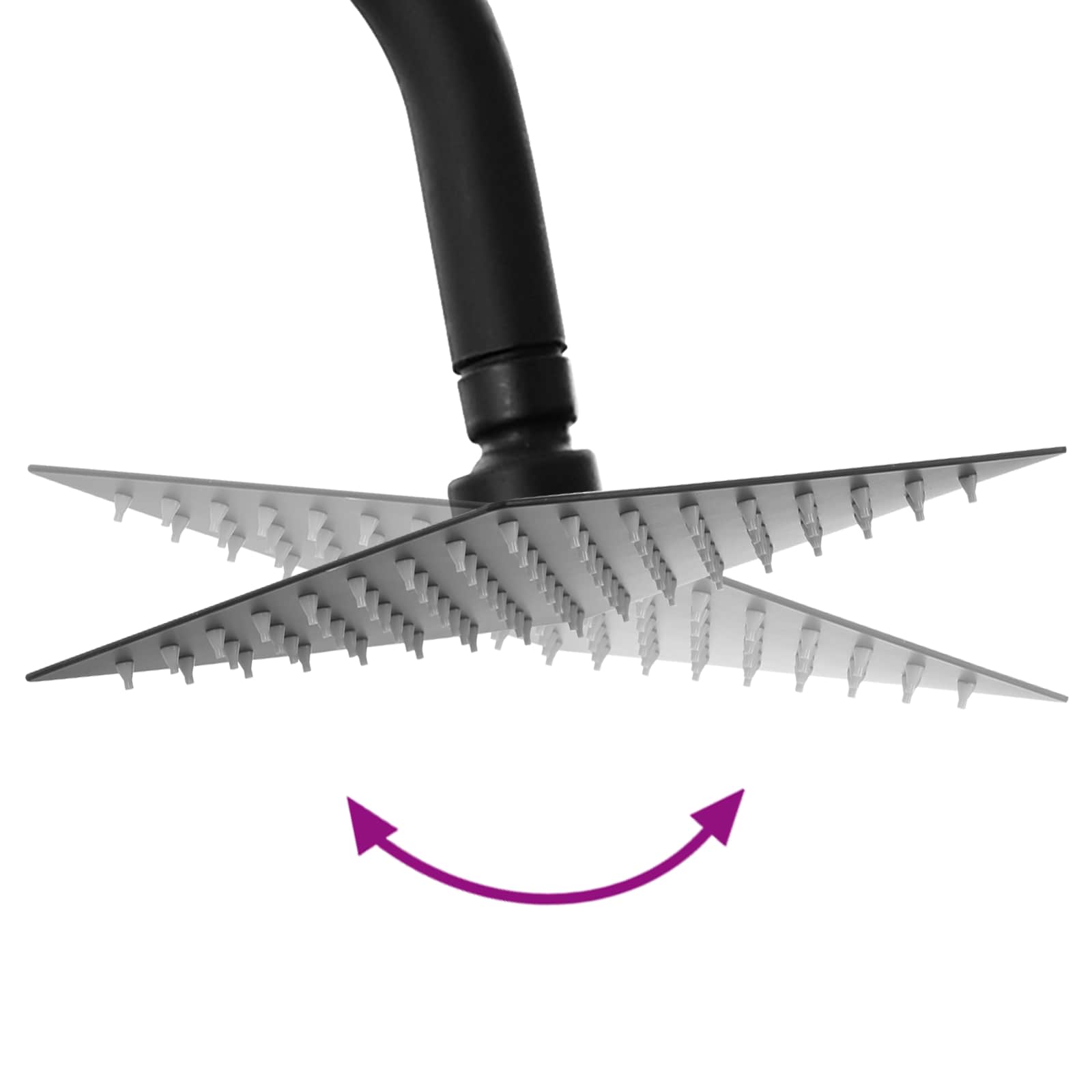 Σετ Κεφαλής Ντους Μαύρο 47 x 20 x 95 εκ. Ανοξείδωτο ατσάλι - Pakobazaar