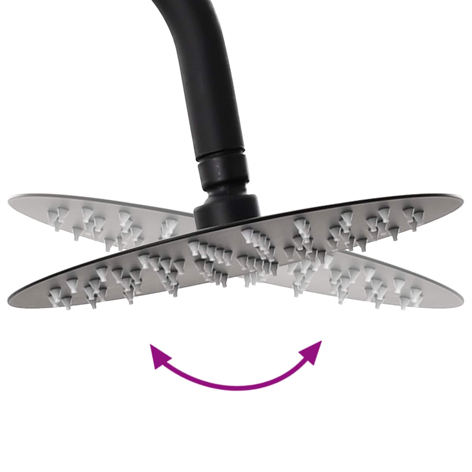 Σετ Κεφαλής Ντους Μαύρο 47 x 20 x 95 εκ. Ανοξείδωτο ατσάλι - Pakobazaar