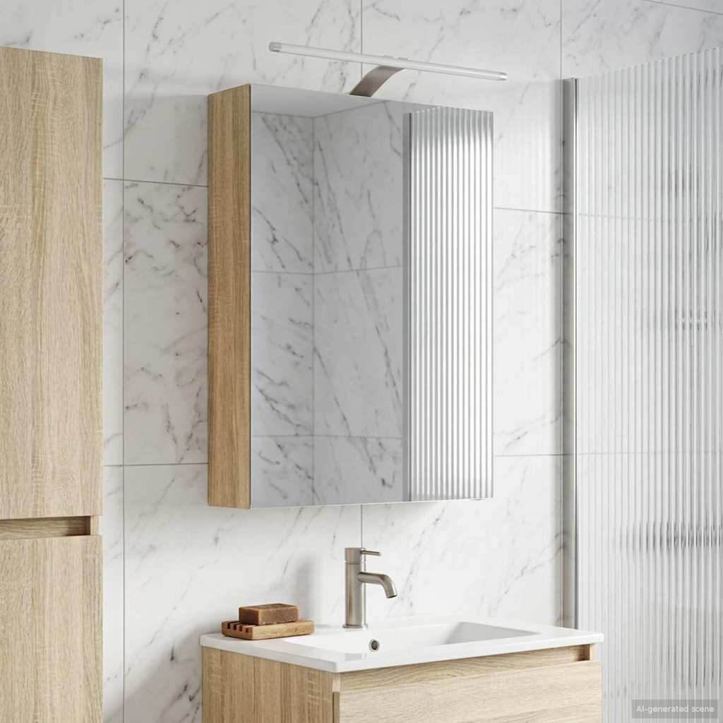 Καθρέφτης Ντουλάπα Μπάνιου Δρύς Sonoma 50 x 14,5 x 70 εκ - Pakobazaar