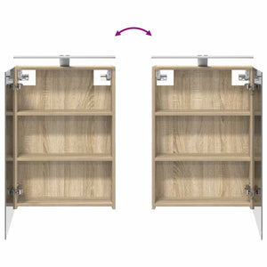 Καθρέφτης Ντουλάπα Μπάνιου Δρύς Sonoma 50 x 14,5 x 70 εκ - Pakobazaar