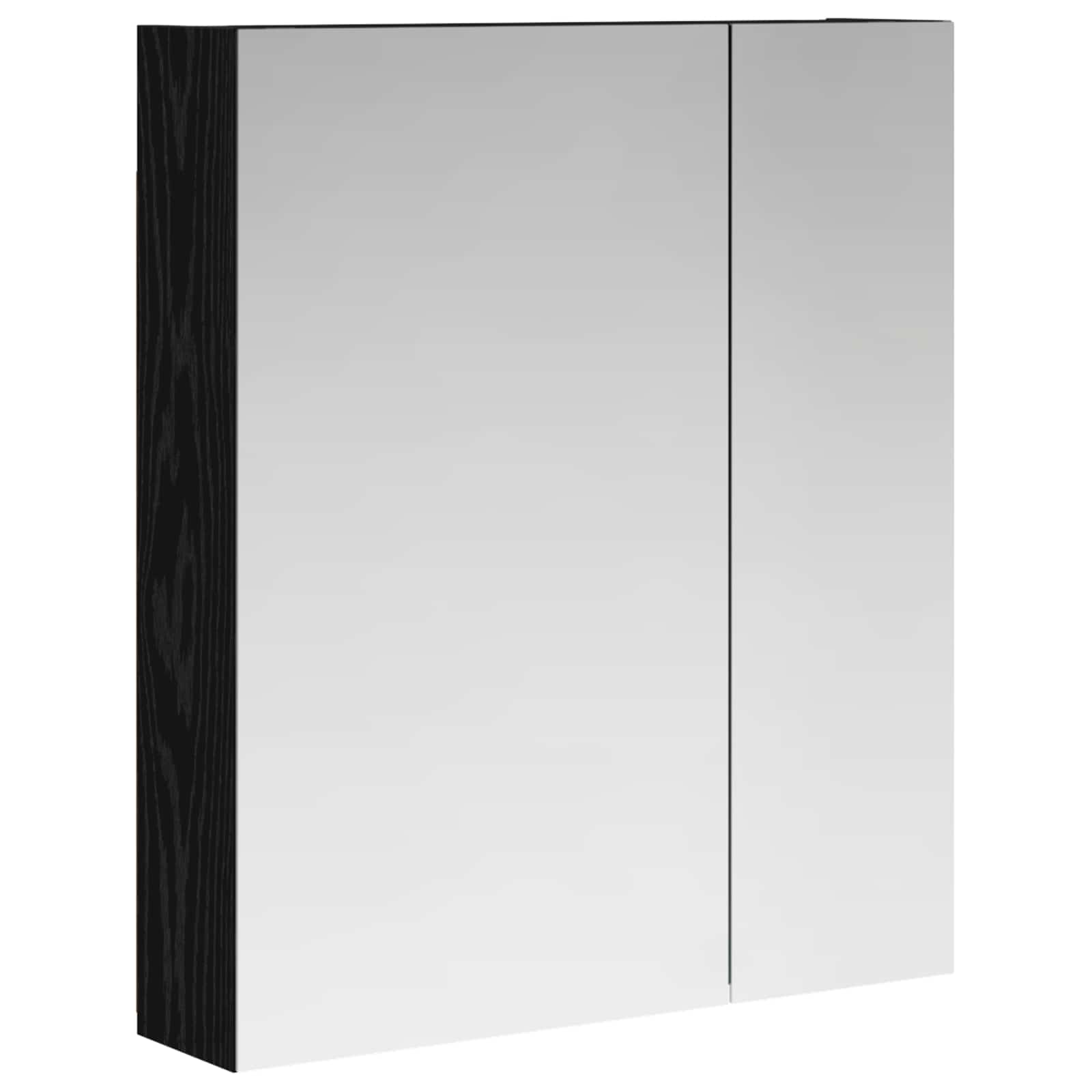 Καθρέφτης Ντουλάπα Μπάνιου Μαύρη Οξυά 60 x 14,5 x 70 εκ. - Pakobazaar