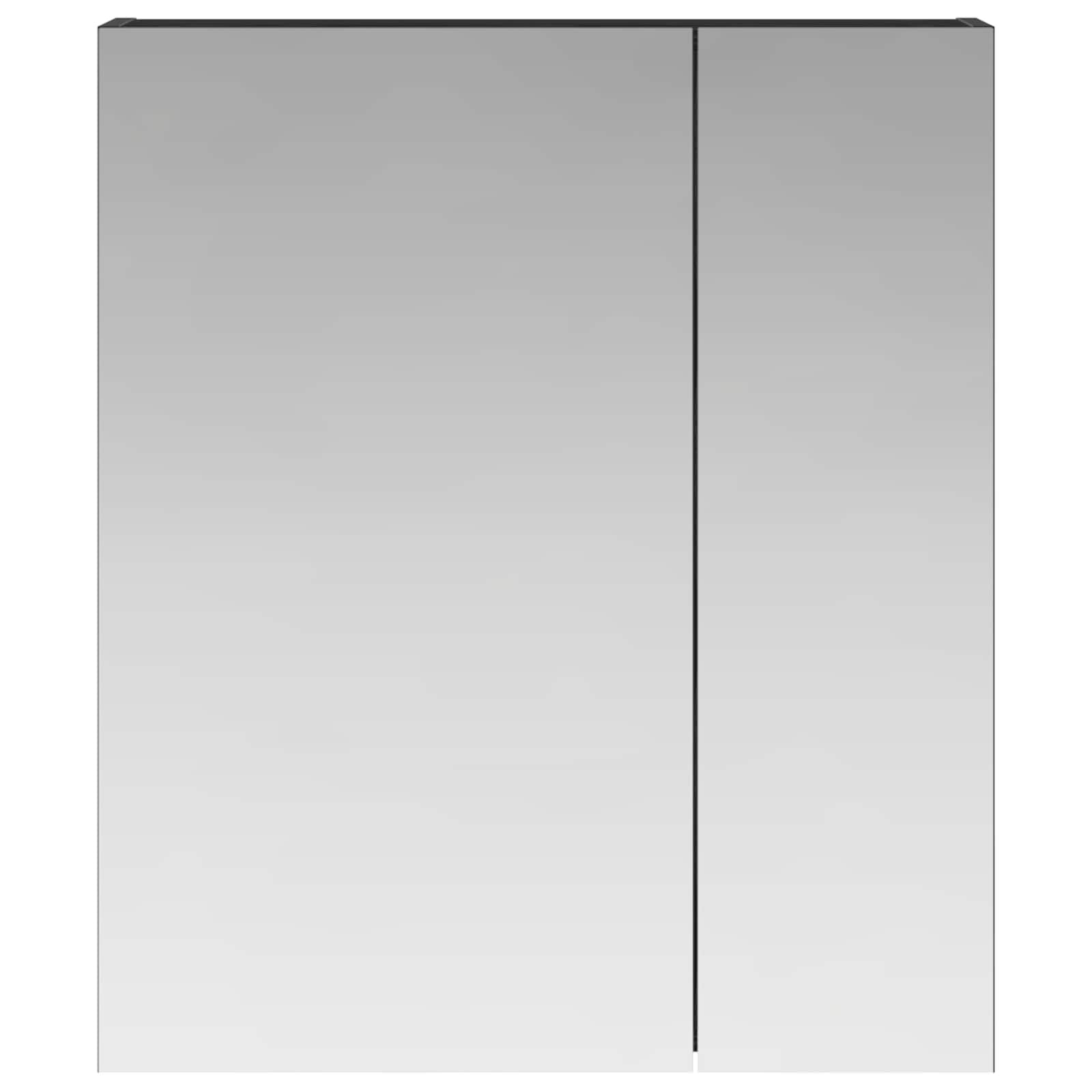 Καθρέφτης Ντουλάπα Μπάνιου Μαύρη Οξυά 60 x 14,5 x 70 εκ. - Pakobazaar