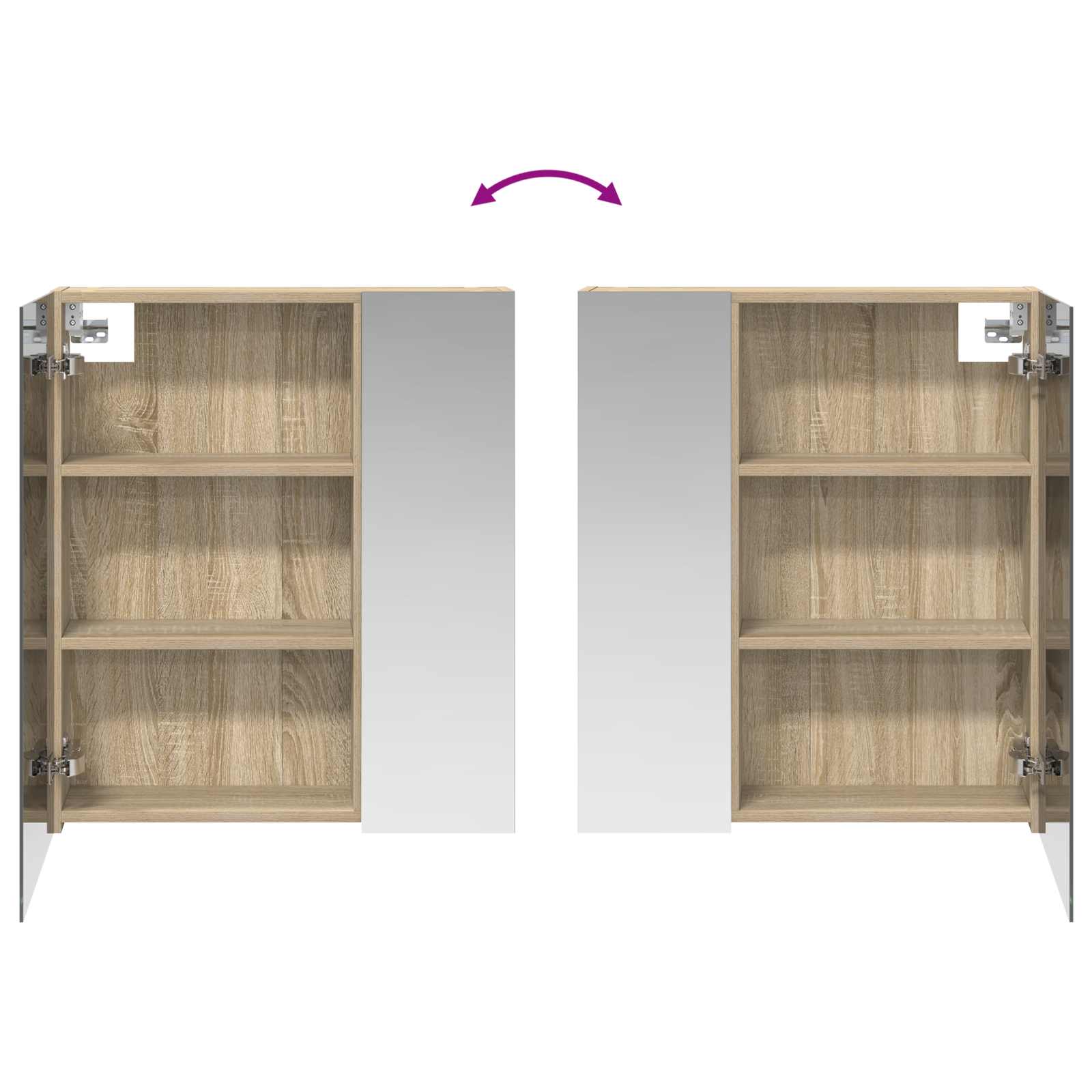 Καθρέφτης Ντουλάπα Μπάνιου Δρύς Sonoma 60 x 14,5 x 70 εκ. - Pakobazaar