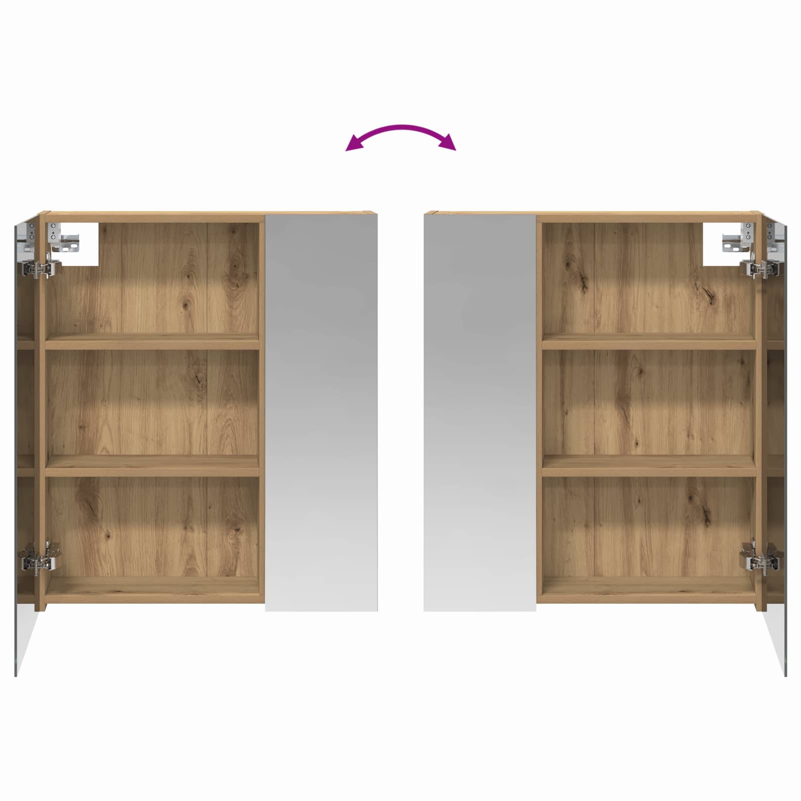 Καθρέφτης Ντουλάπα Μπάνιου Καρυδιά Χειροποίητης Εργασίας - Pakobazaar