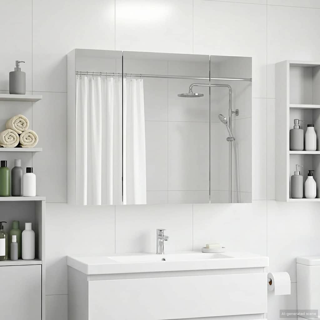 Καθρέφτης Ντουλάπα Μπάνιου Λευκό 60 x 14,5 x 50 εκ - Pakobazaar