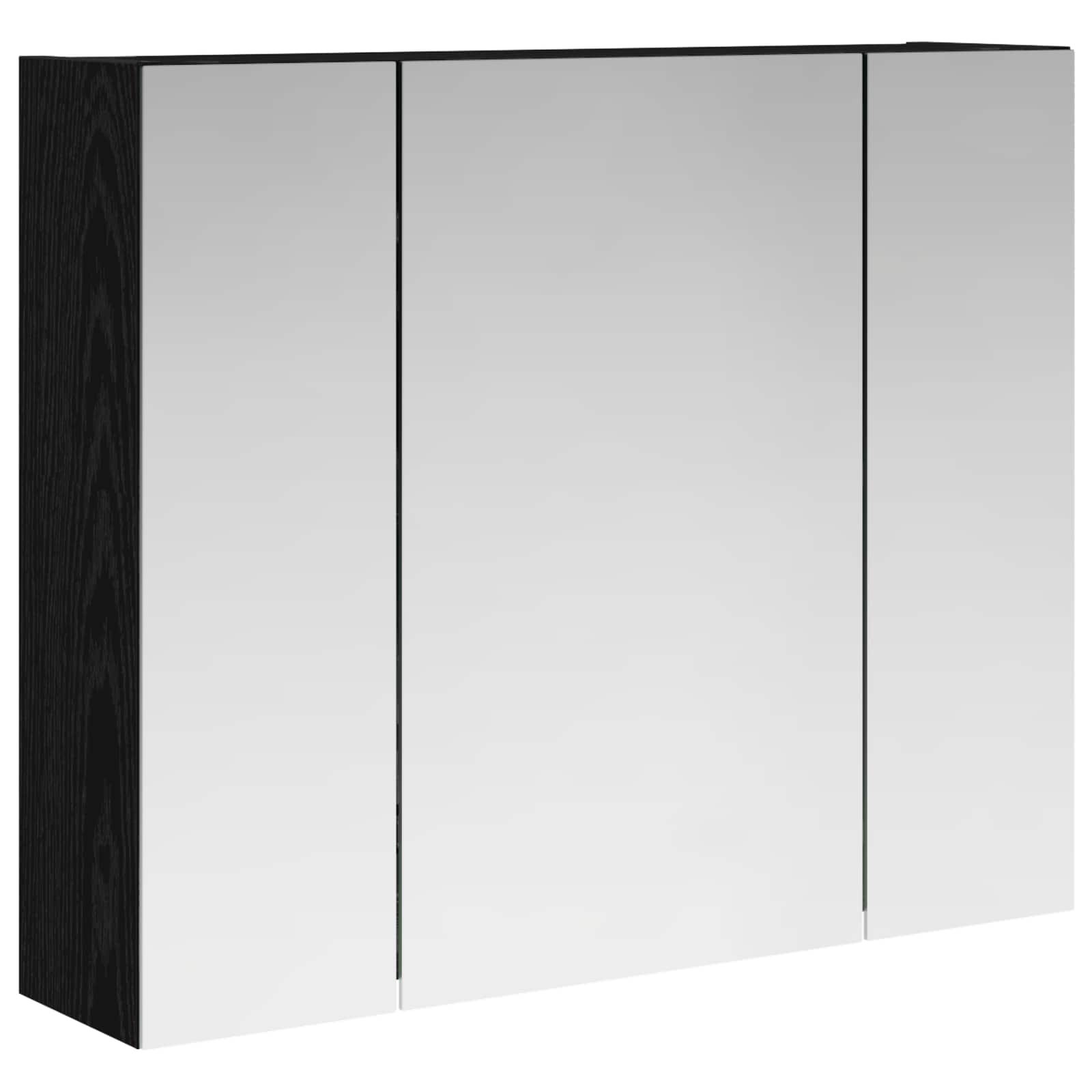 Καθρέφτης Ντουλάπα Μπάνιου Μαύρη Οξυά 60 x 14,5 x 50 εκ - Pakobazaar