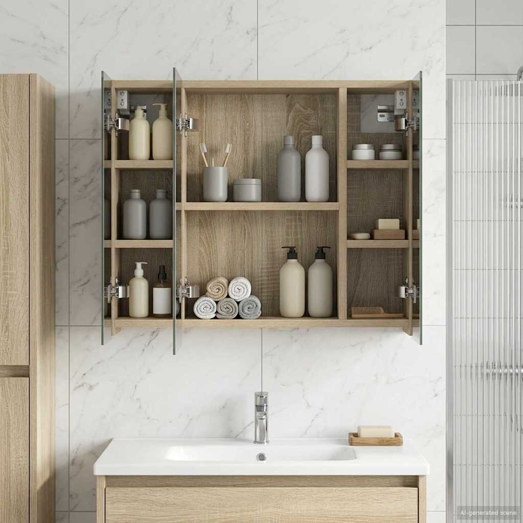 Καθρέφτης Ντουλάπα Μπάνιου Δρύς Sonoma 60 x 14,5 x 50 εκ - Pakobazaar
