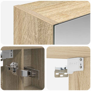 Καθρέφτης Ντουλάπα Μπάνιου Δρύς Sonoma 70 x 14,5 x 70 εκ - Pakobazaar