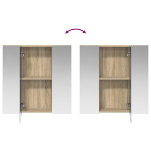 Καθρέφτης Ντουλάπα Μπάνιου Δρύς Sonoma 70 x 14,5 x 70 εκ - Pakobazaar