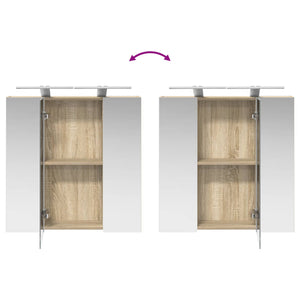 Καθρέφτης Ντουλάπα Μπάνιου Δρύς Sonoma 70 x 14,5 x 70 εκ - Pakobazaar