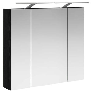 Καθρέφτης Ντουλάπα Μπάνιου Μαύρη Οξυά 80 x 14.5 x 70 εκ - Pakobazaar