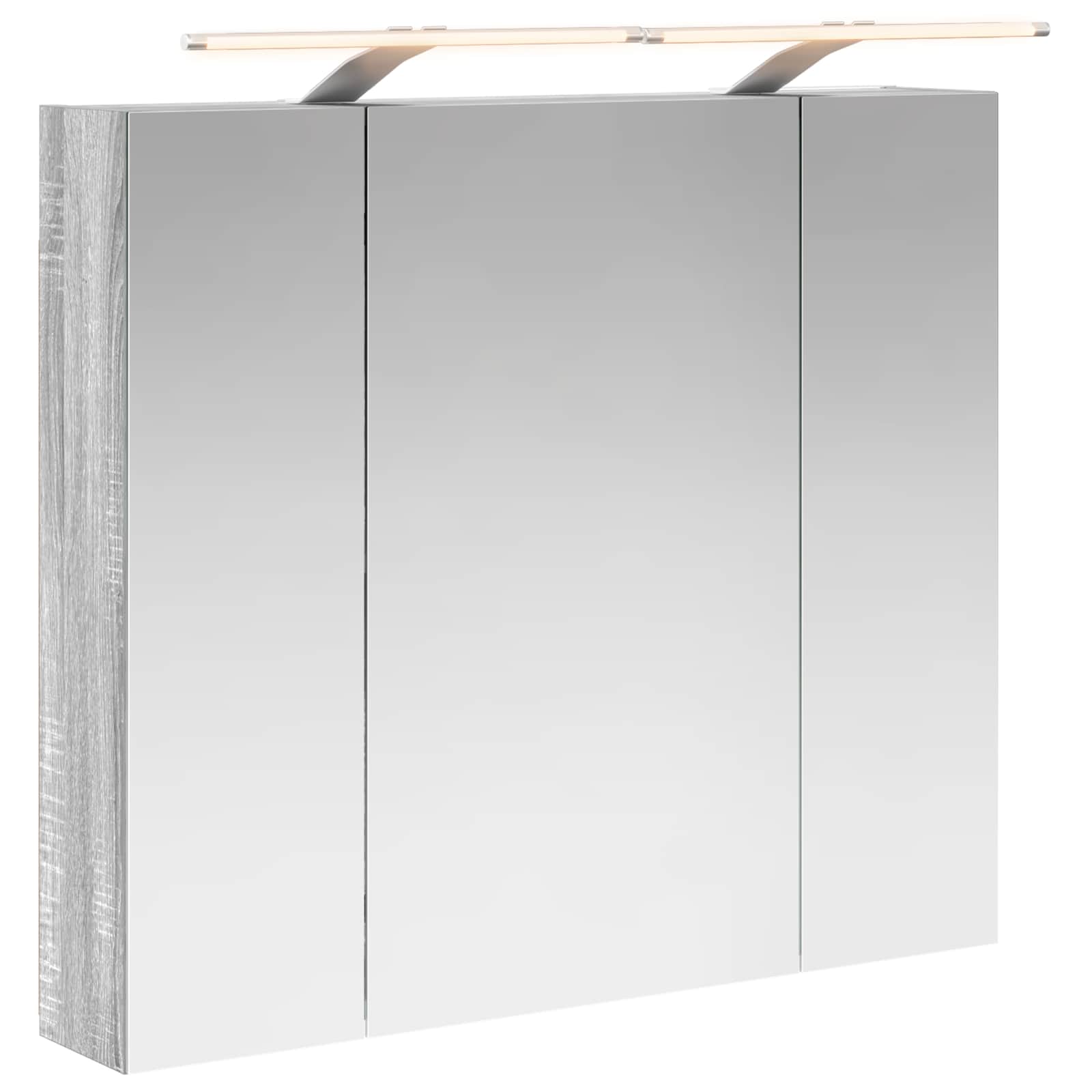 Καθρέφτης Ντουλάπα Μπάνιου Γκρίζο Σονομα 80 x 14.5 x 70 εκ - Pakobazaar