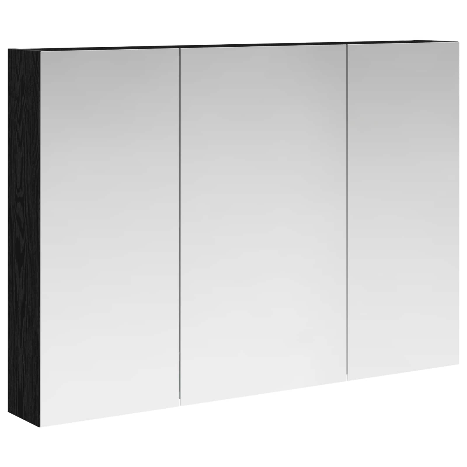 Καθρέφτης Ντουλάπα Μπάνιου Μαύρη Οξυά 100 x 14,5 x 70 εκ - Pakobazaar