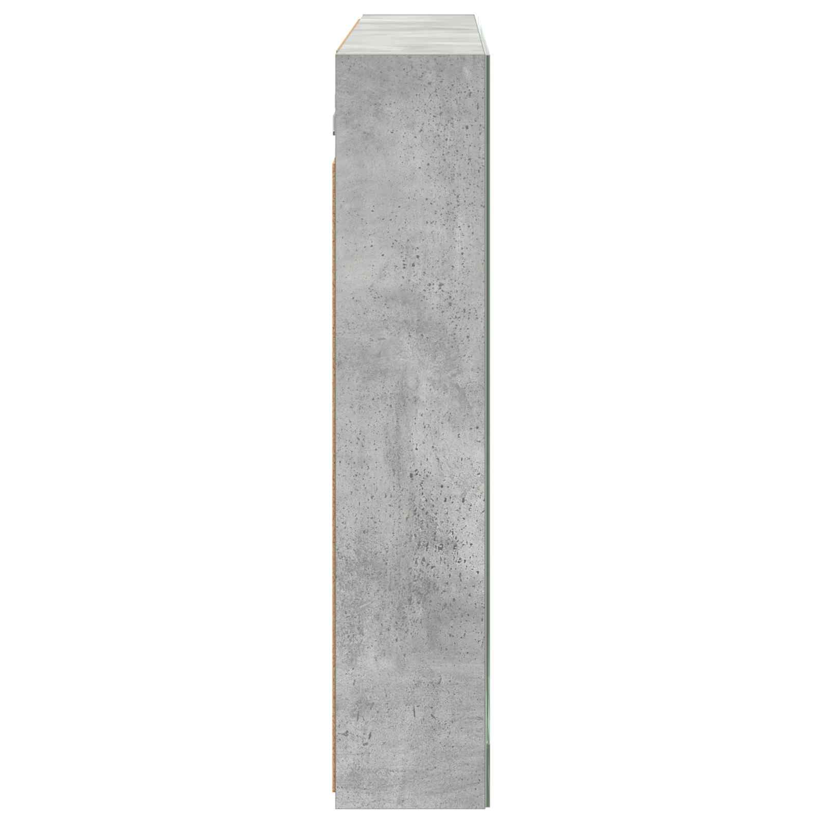 Καθρέφτης Ντουλάπα Μπάνιου Σκυρόδεμα Γκρι 100 x 14,5 x 70 εκ - Pakobazaar