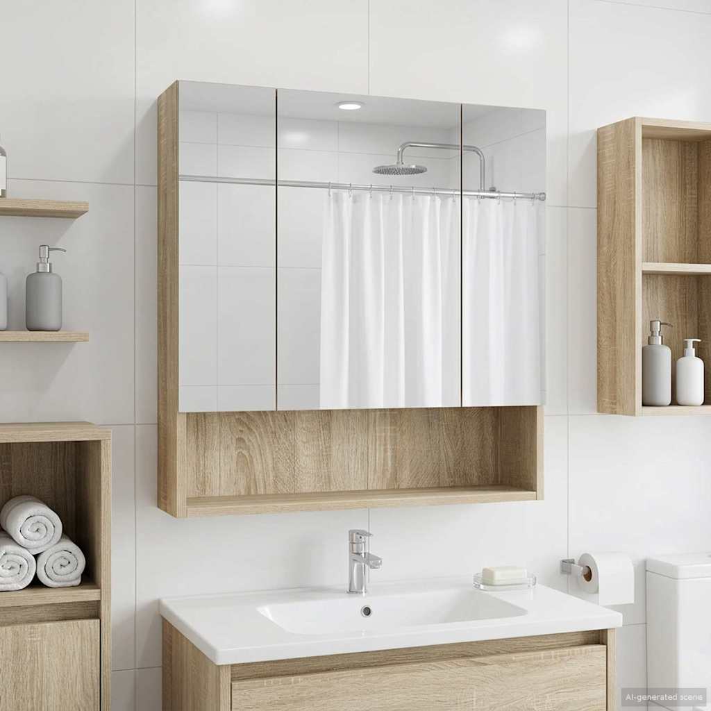 Καθρέφτης Ντουλάπα Μπάνιου Δρύς Sonoma 60 x 14.5 x 70 εκ. - Pakobazaar