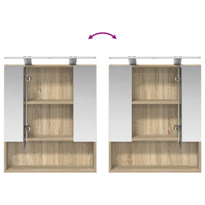 Καθρέφτης Ντουλάπα Μπάνιου Δρύς Sonoma 60 x 14.5 x 70 εκ. - Pakobazaar