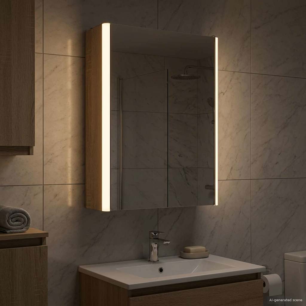 Καθρέφτης Ντουλάπα Μπάνιου Δρύς Sonoma 33 x 11,5 x 50 εκ. - Pakobazaar