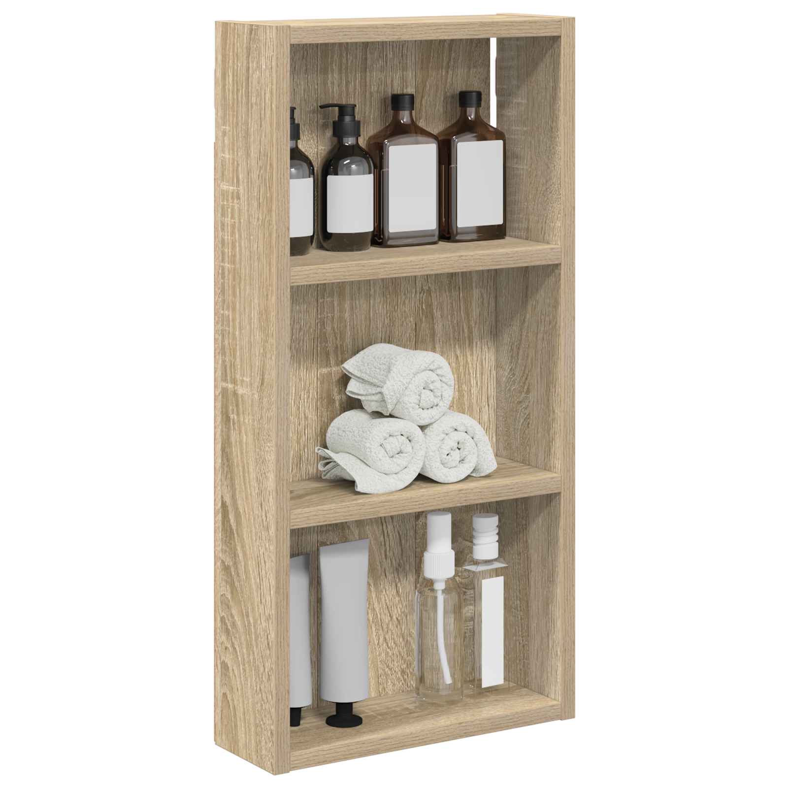 Ντουλάπα τοίχου μπάνιου με ράφι Δρύς Sonoma 30 x 10 x 60,5 εκ - Pakobazaar