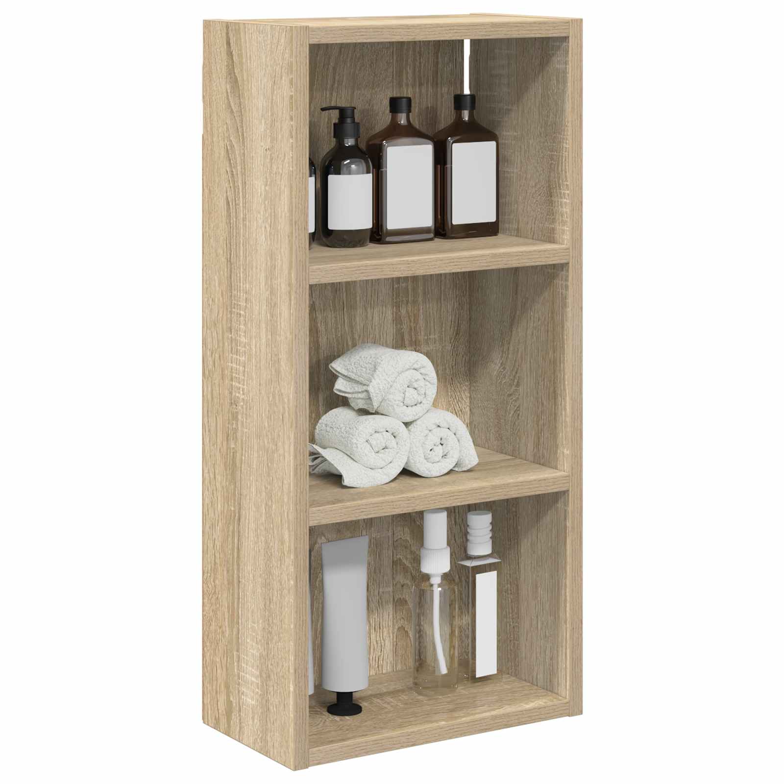 Ντουλάπα τοίχου μπάνιου με ράφι Δρύς Sonoma 30 x 16 x 62,5 εκ. - Pakobazaar