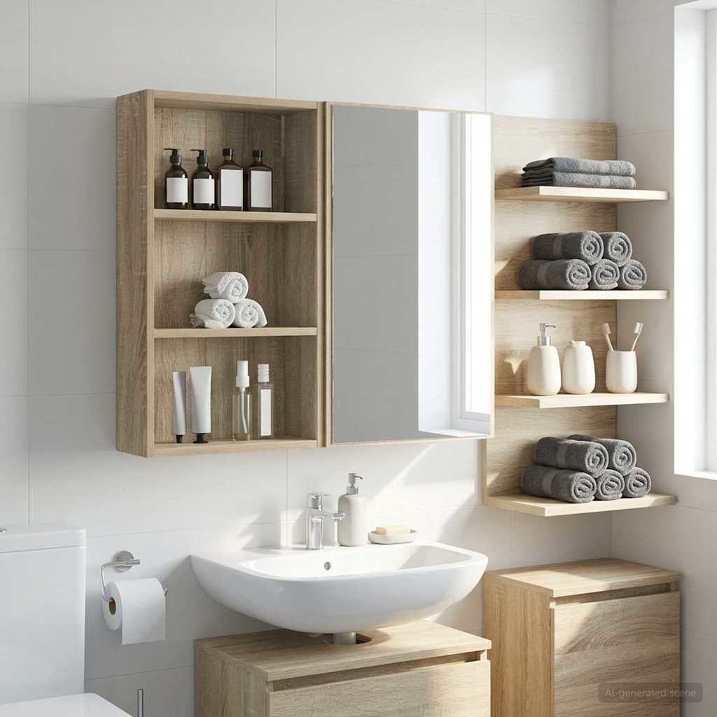 Ντουλάπα τοίχου μπάνιου Δρύς Sonoma 40 x 14 x 70 εκ - Pakobazaar