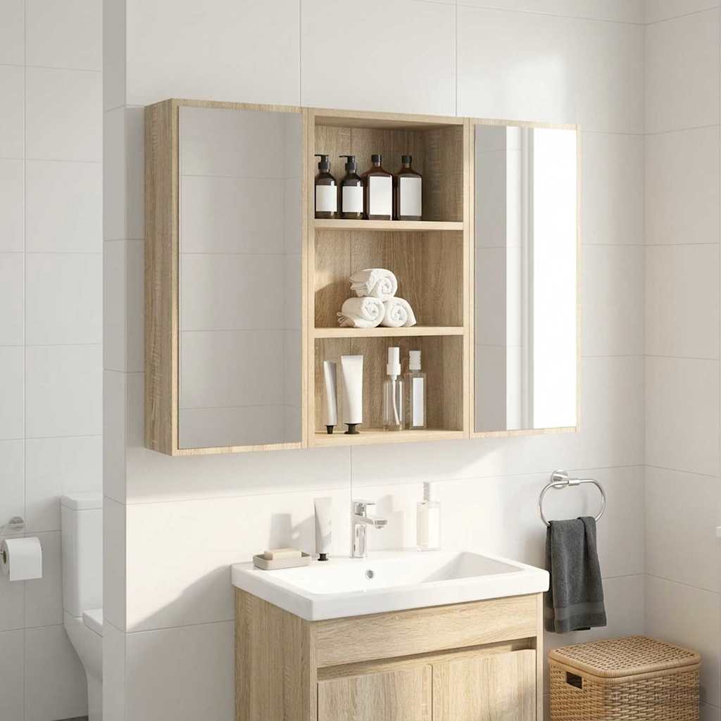 Ντουλάπα τοίχου μπάνιου Δρύς Sonoma 40 x 16 x 62,5 εκ. - Pakobazaar