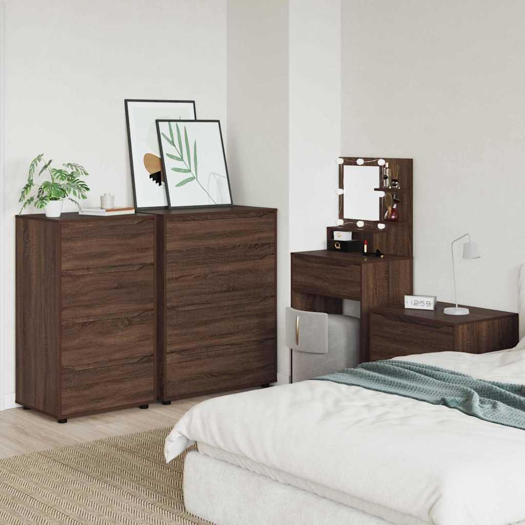 Ντουλάπες Αποθήκευσης 2 pcs Καφέ δρυς 60 x 48 x 105 εκ.