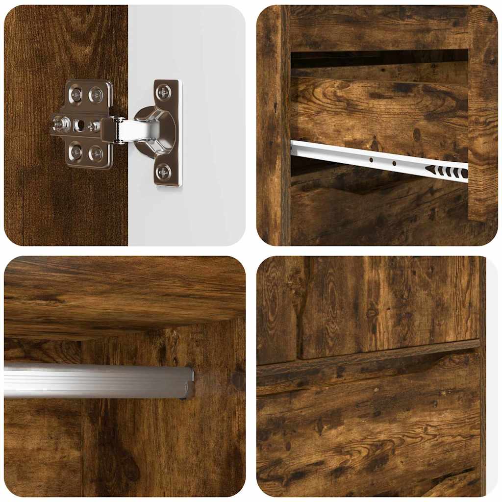 Ντουλάπι Μπάνιου με συρτάρι Καπνιστό Δρύς 79,5 x 49 x 156 εκ