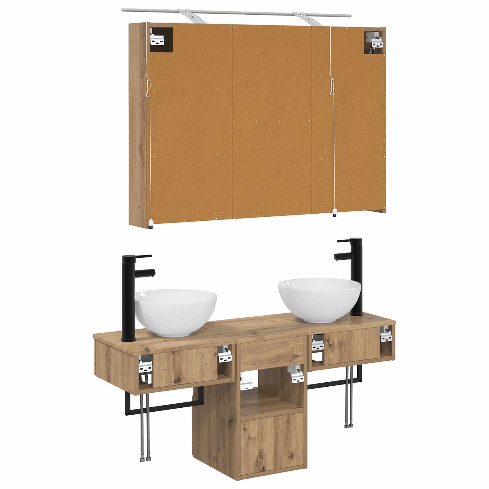 Σετ Ντουλαπιών Μπάνιου 4 pcs 100 x 14,5 x 70 εκ
