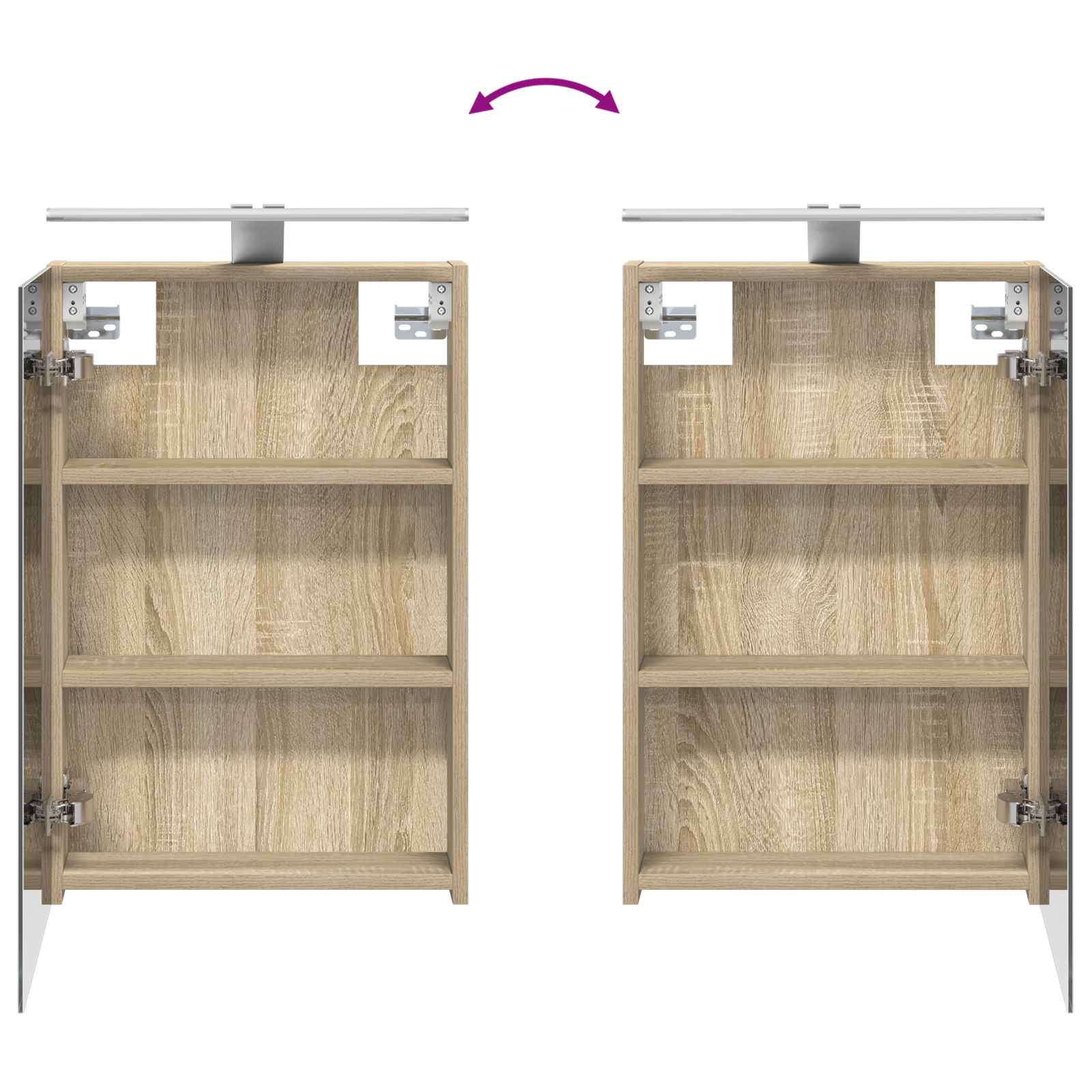 Σετ Ντουλαπιών Μπάνιου 5 pcs Sonoma Δρυς 40 x 10,5 x 60,5 εκ - Pakobazaar