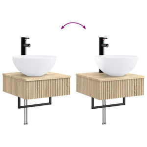 Σετ Ντουλαπιών Μπάνιου 5 pcs Sonoma Δρυς 43 x 11,5 x 60,5 εκ. - Pakobazaar