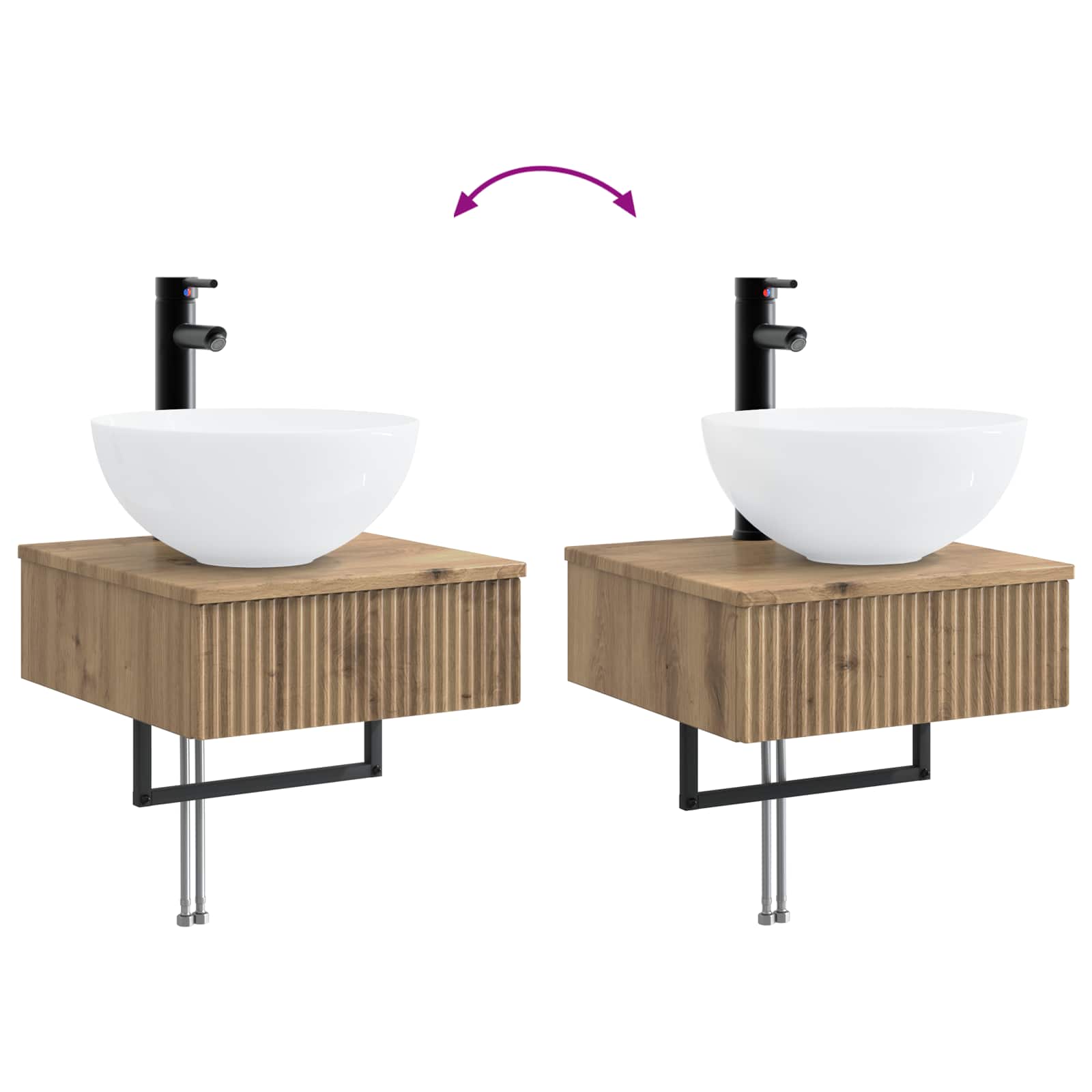 Σετ Ντουλαπιών Μπάνιου 5 pcs Artisan Δρυς 43 x 11,5 x 60,5 εκ. - Pakobazaar