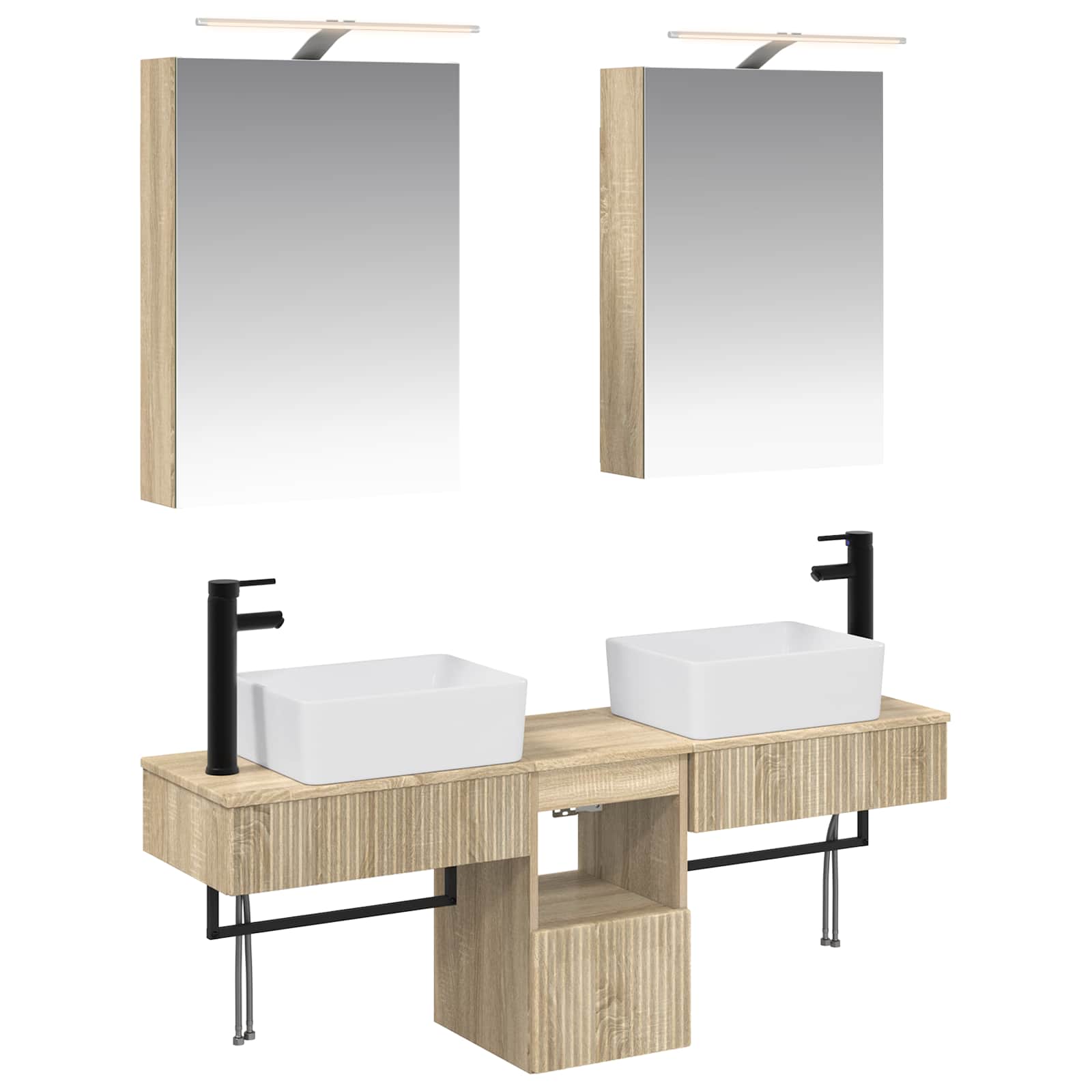 Σετ Ντουλαπιών Μπάνιου 5 pcs Sonoma Δρυς 50 x 14,5 x 70 εκ