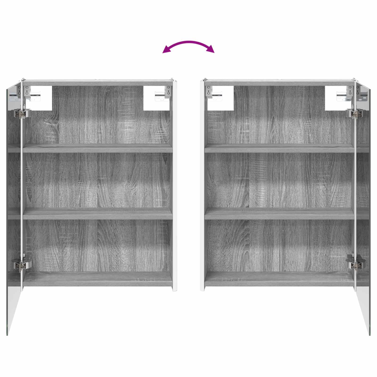 Σετ Ντουλαπιών Μπάνιου 5 pcs Γκρι Sonoma 53 x 15,5 x 70 εκ. - Pakobazaar
