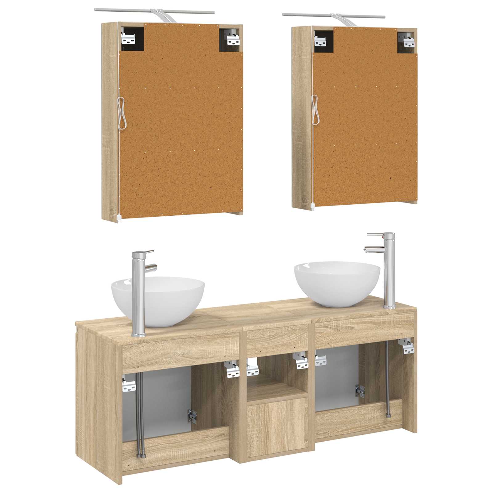 Σετ Ντουλαπιών Μπάνιου 5 pcs Sonoma Δρυς 50 x 14,5 x 70 εκ
