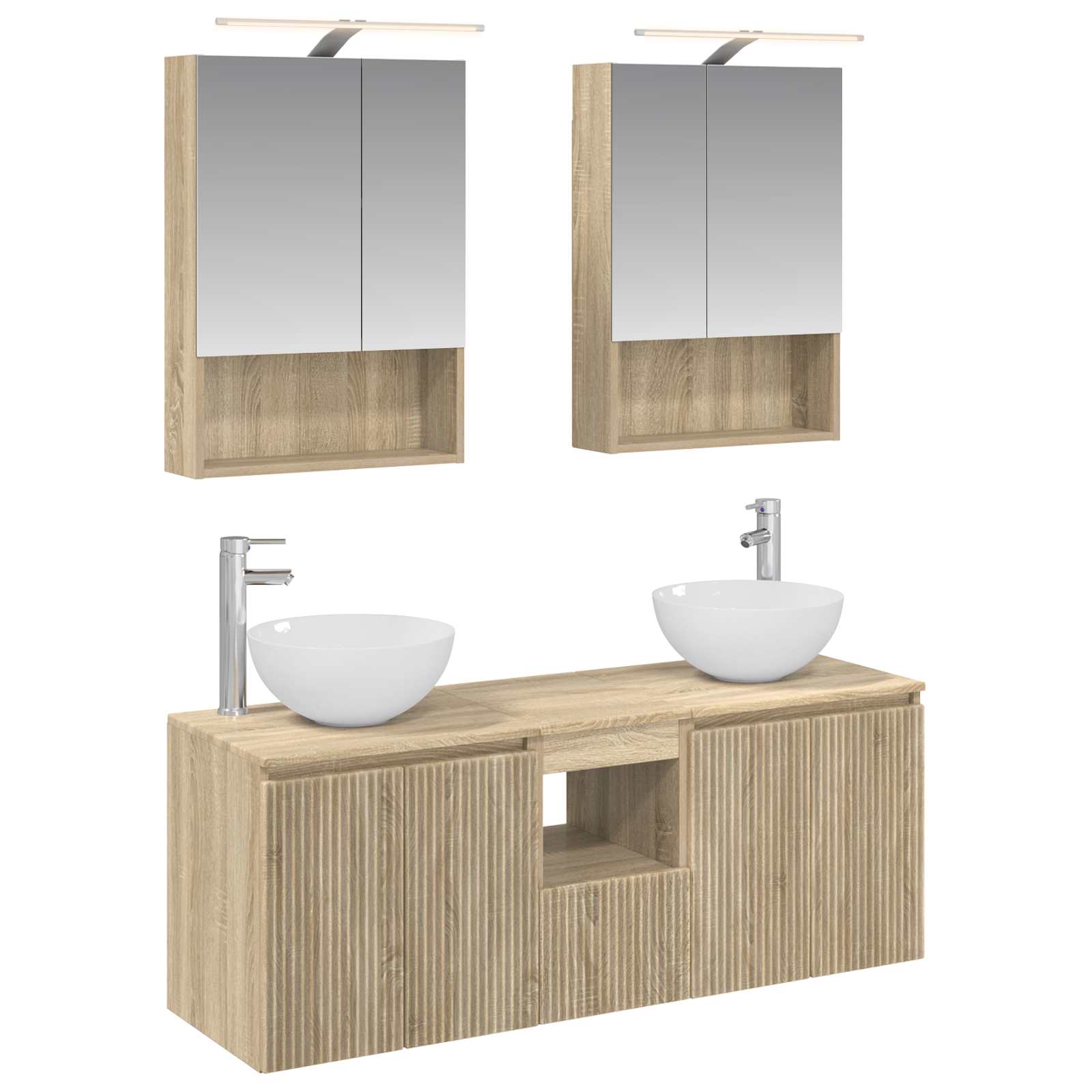 Σετ Ντουλαπιών Μπάνιου 5 pcs Sonoma Δρυς 50 x 14,5 x 70 εκ