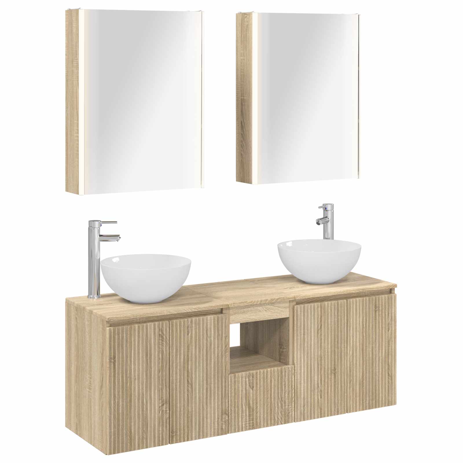 Σετ Ντουλαπιών Μπάνιου 5 pcs Sonoma Δρυς 53 x 15,5 x 70 εκ.