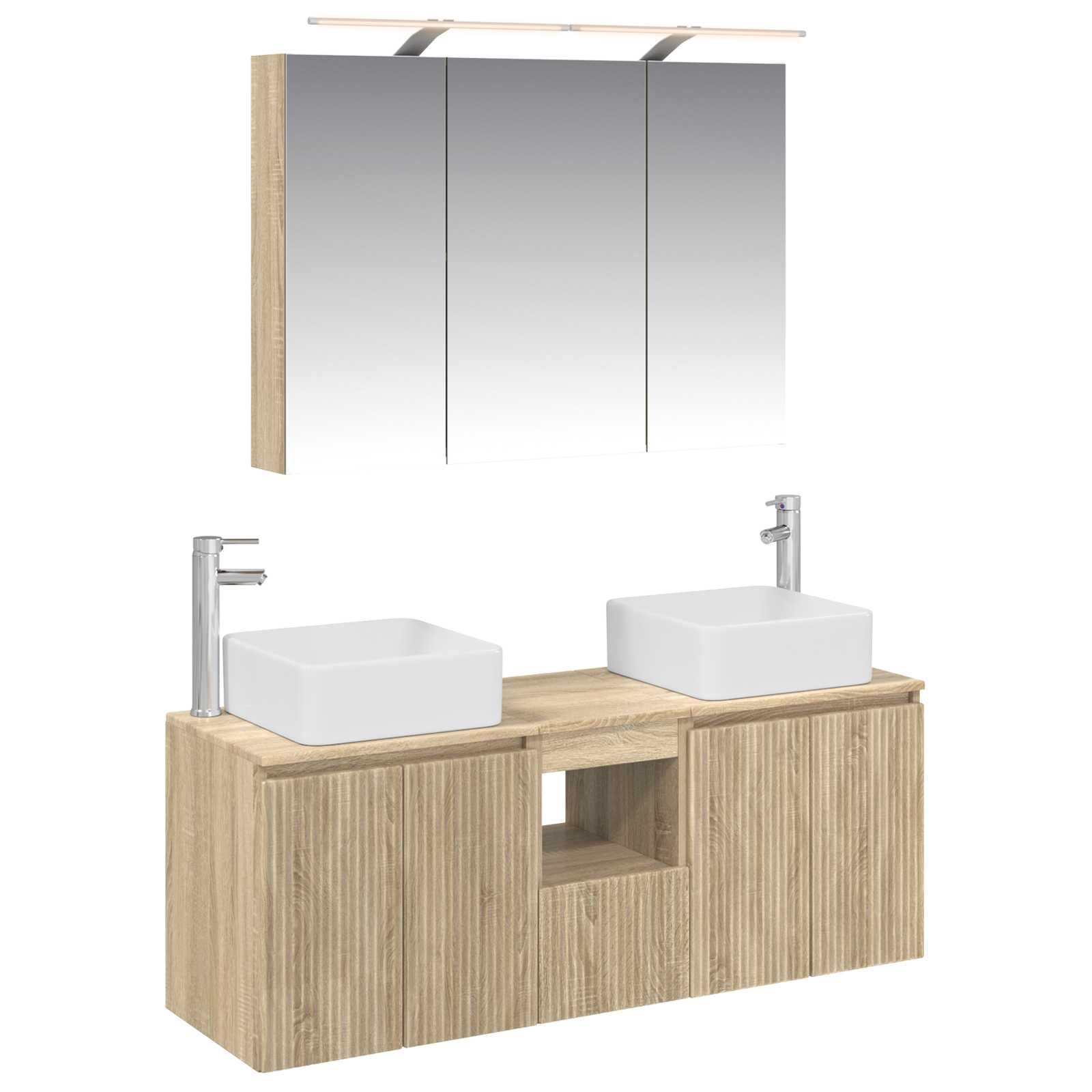 Σετ Ντουλαπιών Μπάνιου 4 pcs Sonoma Δρυς 100 x 14,5 x 70 εκ