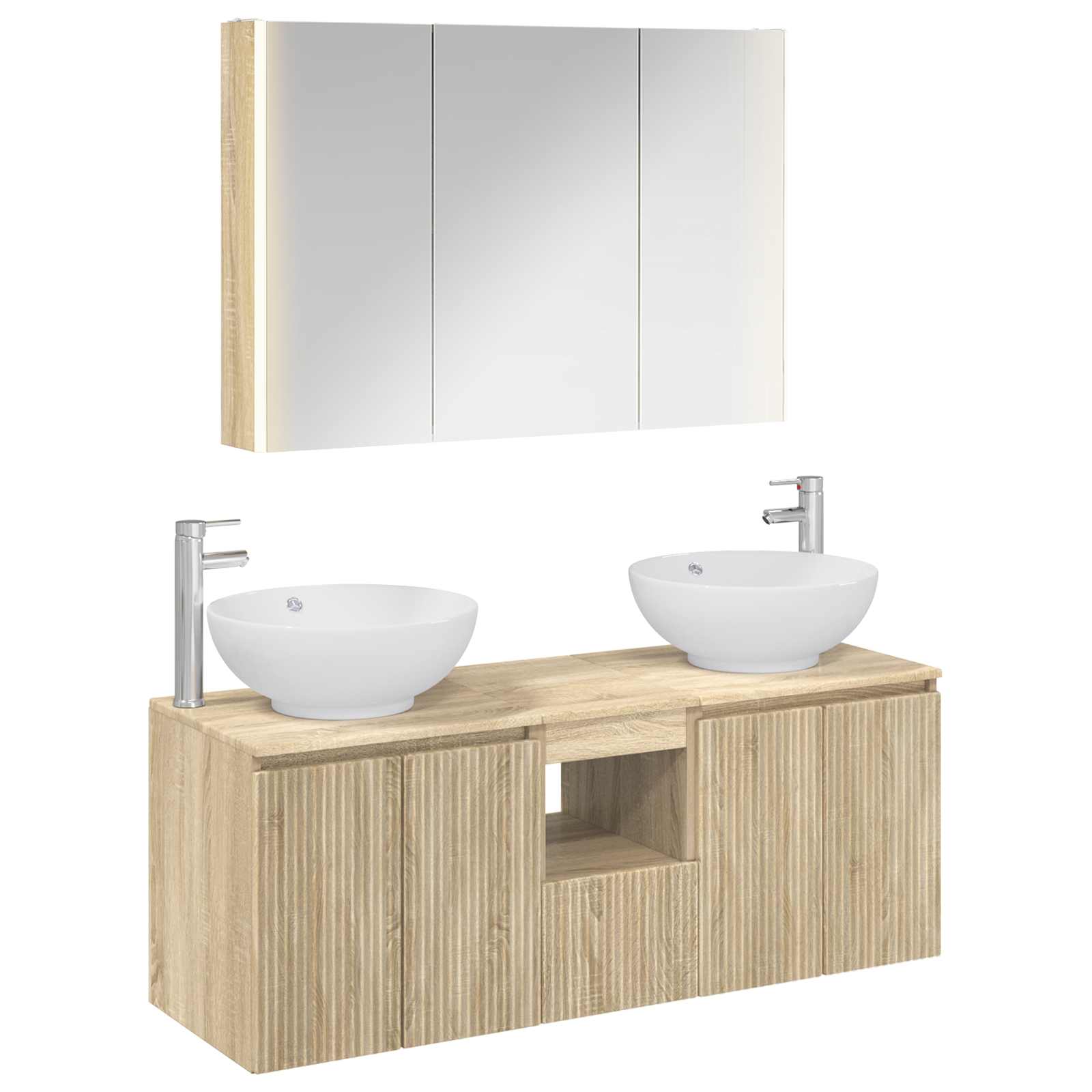 Σετ Ντουλαπιών Μπάνιου 4 pcs Sonoma Δρυς Επεξεργασμένο Ξύλο