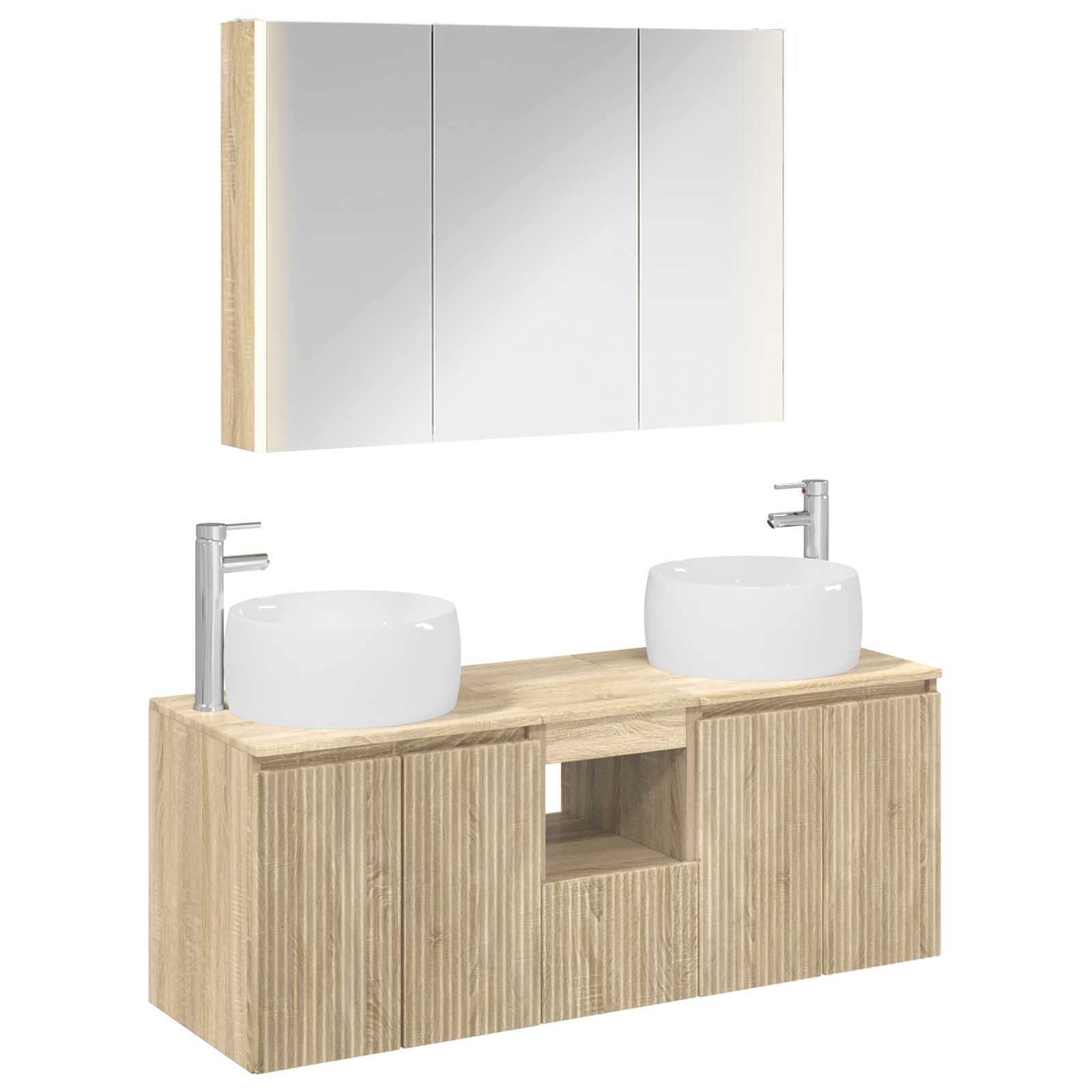 Σετ Ντουλαπιών Μπάνιου 4 pcs Sonoma Δρυς Επεξεργασμένο Ξύλο